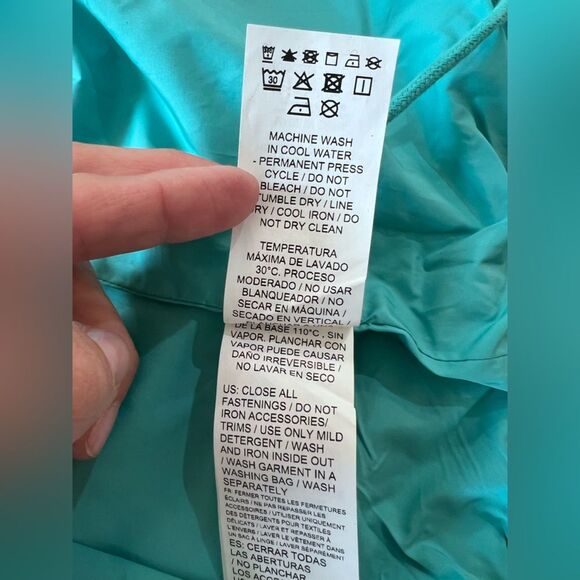 PUMA x RHUDE Plaid Longline Coach Coat Black White Check Turquoise Men's L NWT - Picture 9 of 12